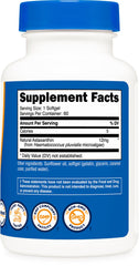 Non-GMO and gluten-free Nutricost Astaxanthin packaging label