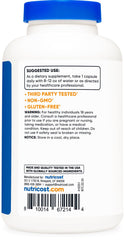 Vegan-friendly Non-GMO Gluten-Free Nutricost B12 packaging