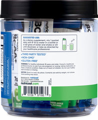 Box of 20 Nutricost BCAA+ Hydration Green Apple stickpacks