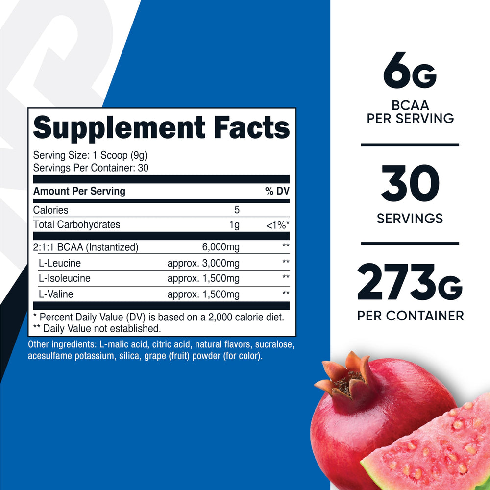 BCAA powder scoop measuring 6g per serving
