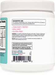 Nutrition panel of Nutricost BCAA for Women Strawberry Lemonade