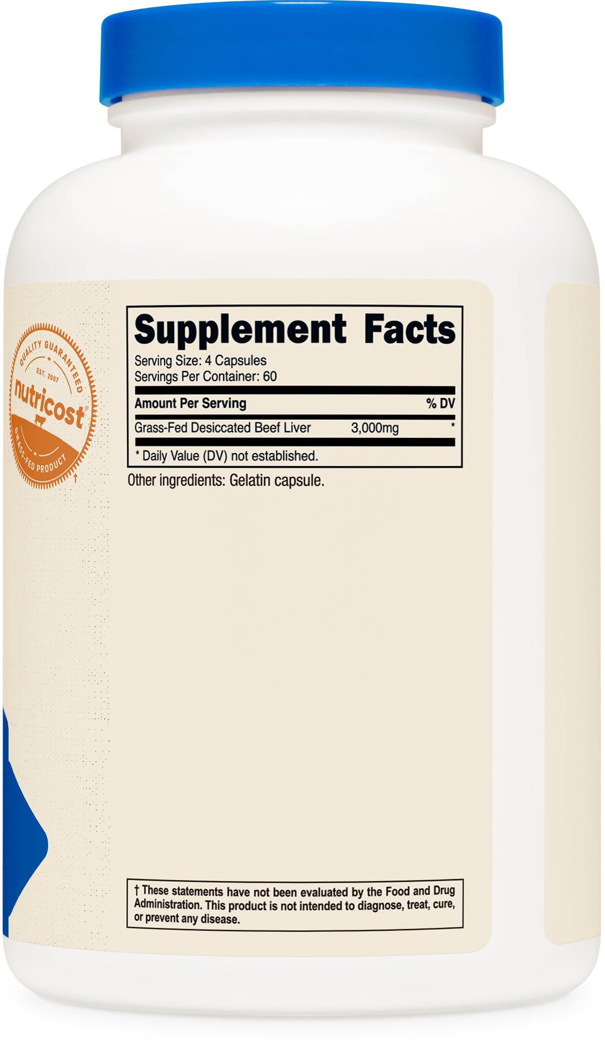 GMP-compliant production facility for Nutricost beef liver capsules
