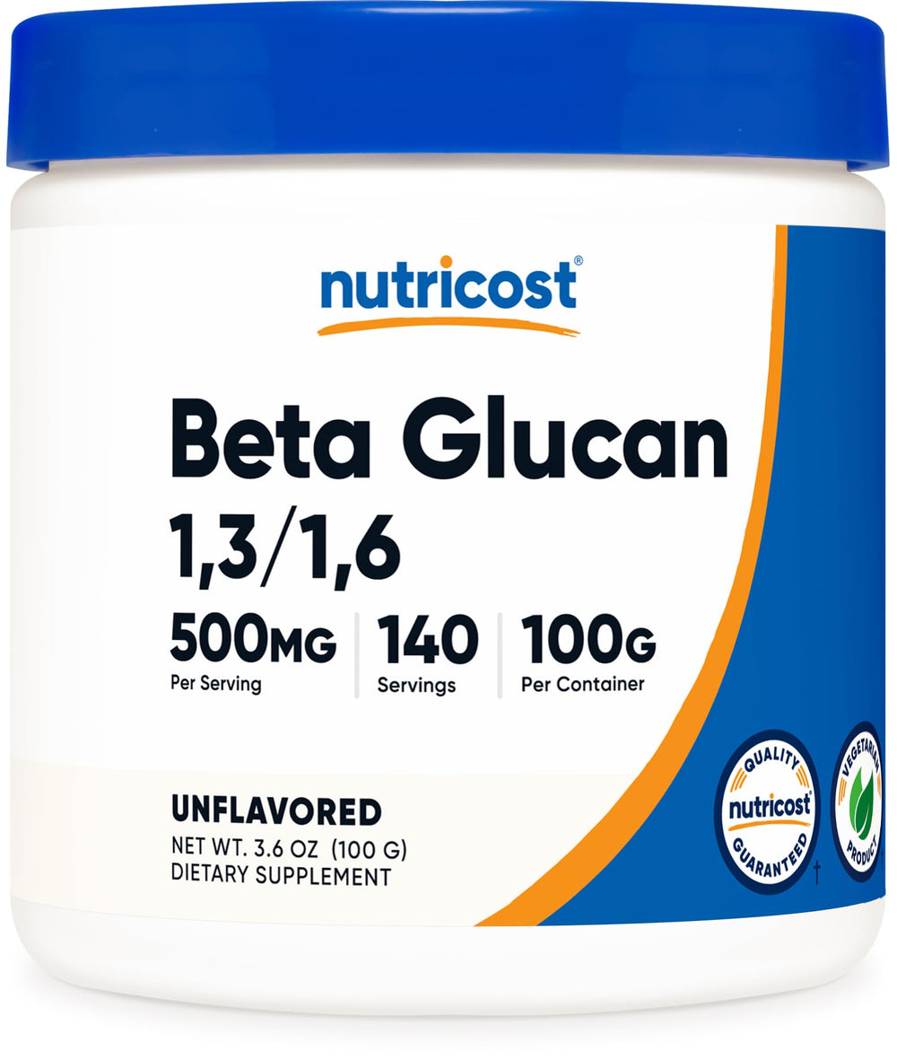 Nutricost Beta Glucan Powder 100g front view