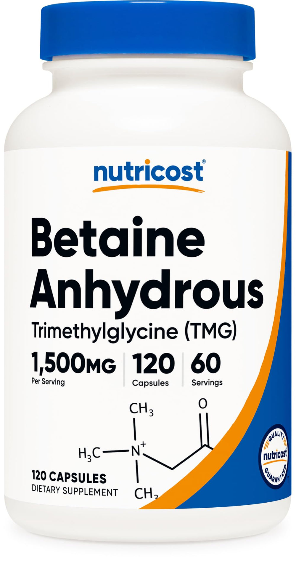 Nutricost Betaine Anhydrous bottle showing 60 servings
