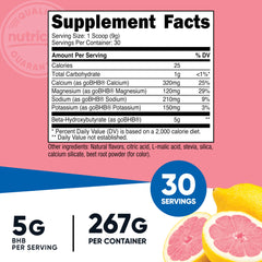 Close-up of Nutricost BHB Salts Drink Mix powder in Strawberry Lemonade flavor