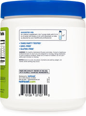 Nutricost scoop on scale showing 5g BHB per serving accuracy benefit