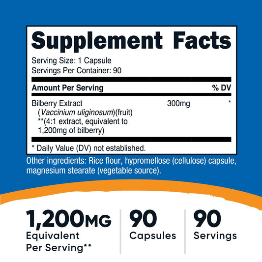 Nutricost Bilberry Capsules bottle