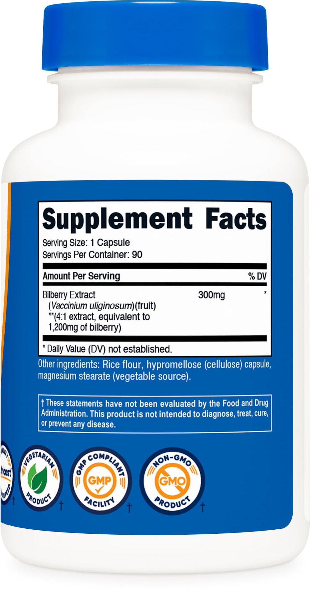 Nutricost Bilberry Capsules packaging and box