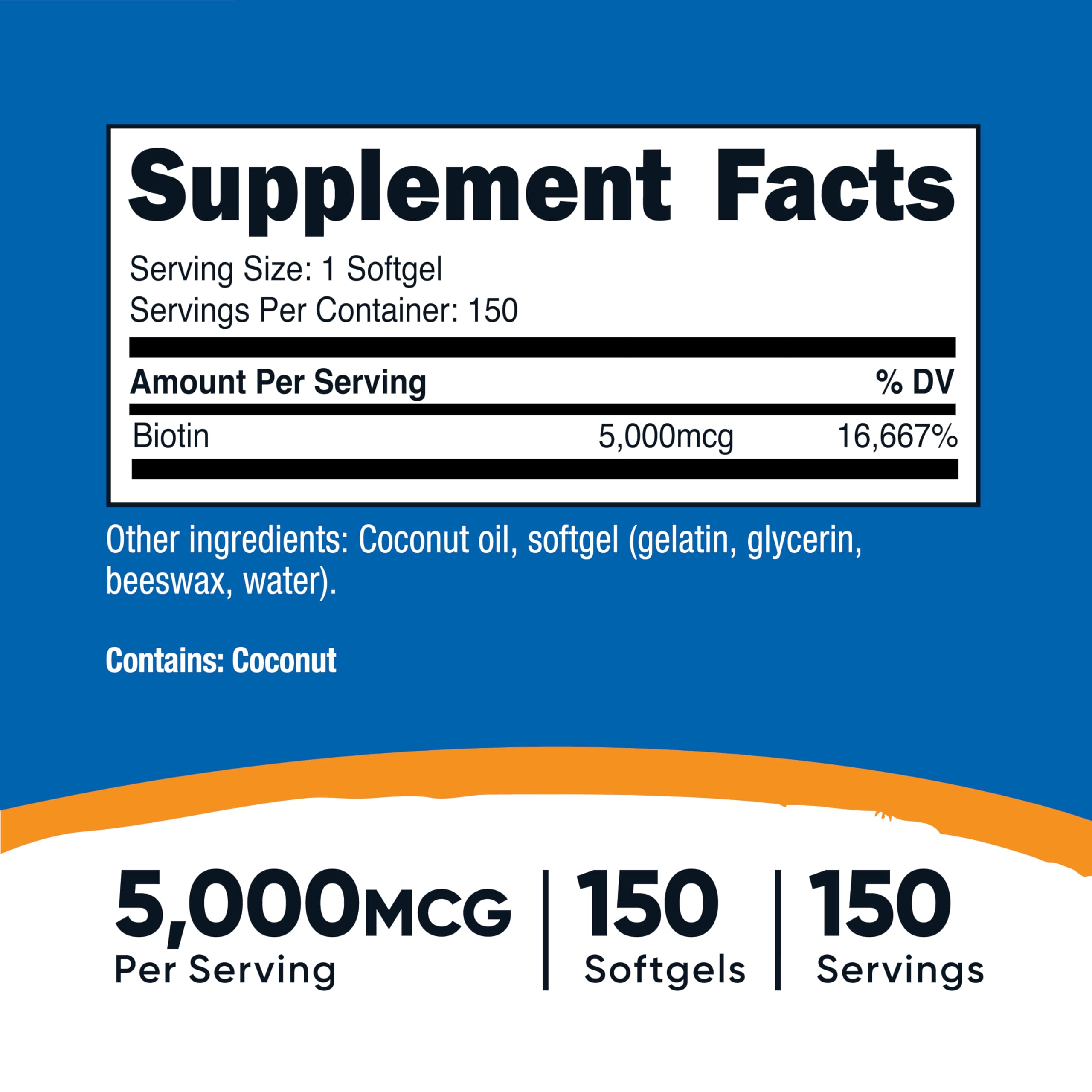 Nutricost Biotin bottle packaging and label