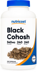 Nutricost Black Cohosh 540mg bottle with 240 capsules