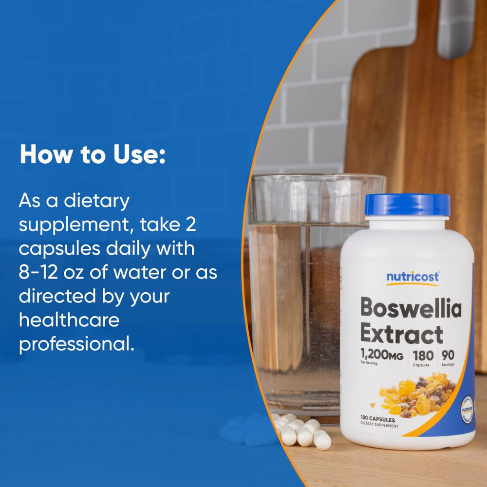 Third-party testing seal on Nutricost Boswellia product packaging