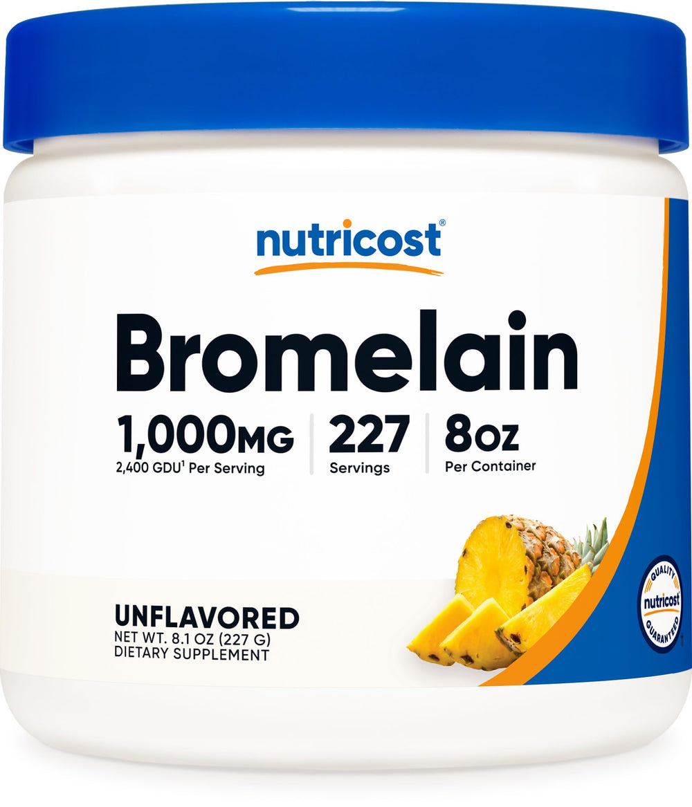 Nutricost Bromelain Powder 4oz label