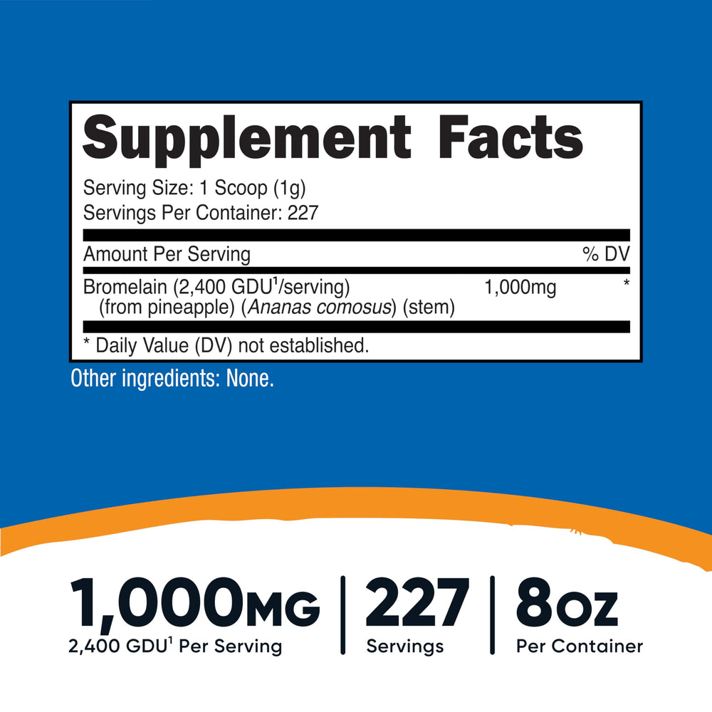 Nutricost Bromelain Powder 4oz packaging box