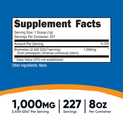 Nutricost Bromelain Powder 4oz packaging box