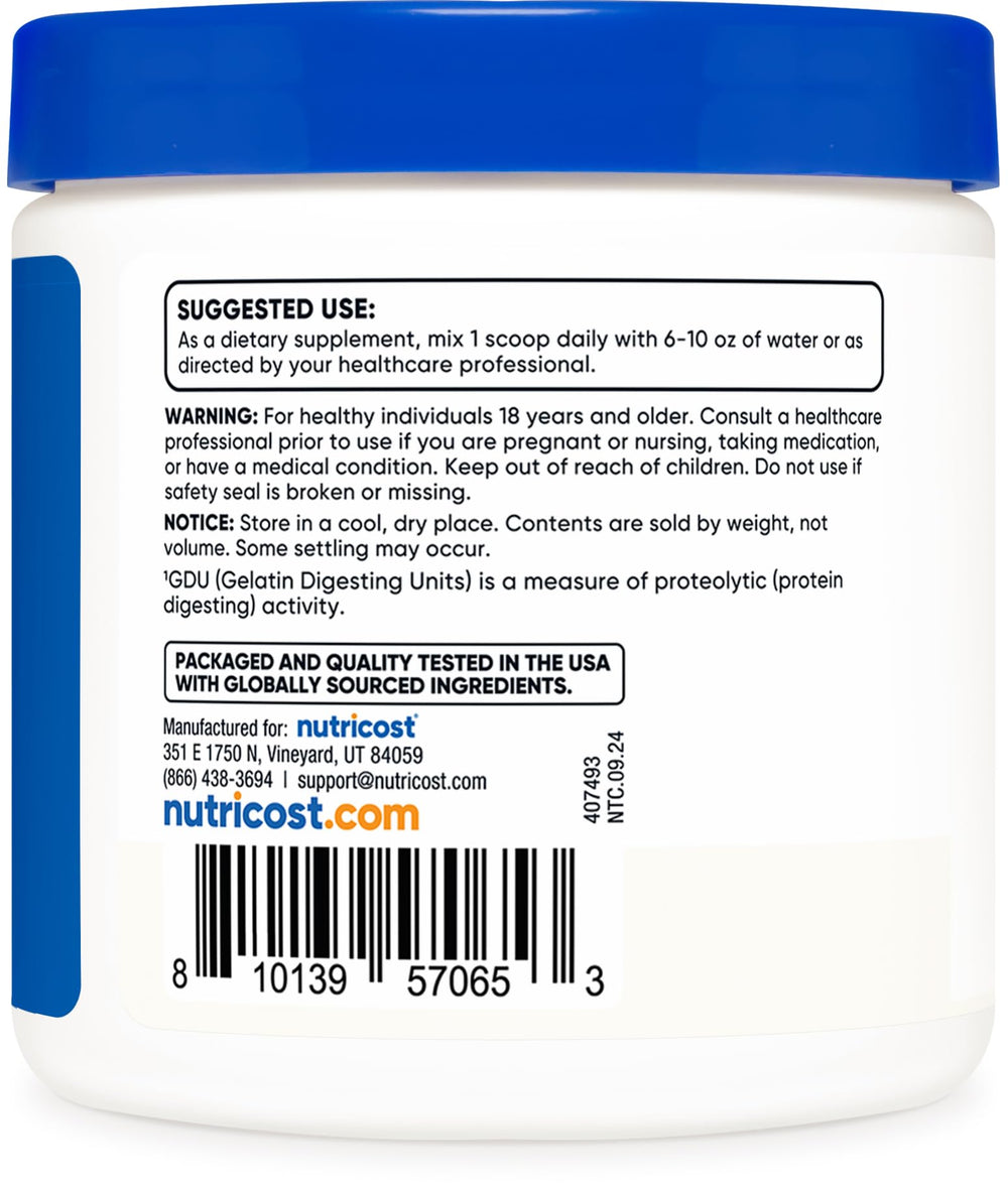 Nutricost Bromelain Powder scoop with powder