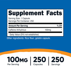 Close-up of Nutricost caffeine capsule
