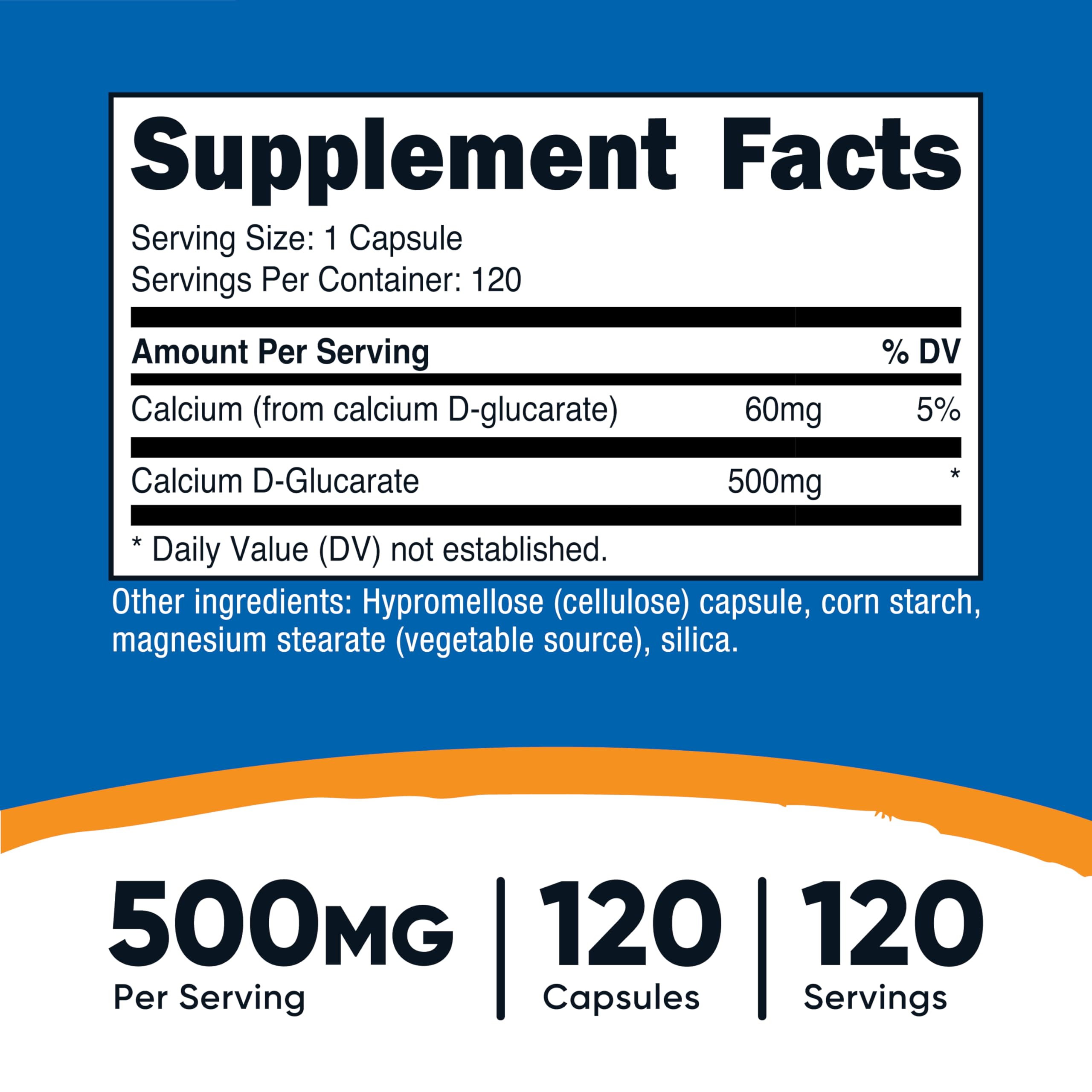 Nutricost Calcium D-Glucarate 500mg veggie capsules