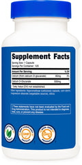 Nutrition facts label for Nutricost Calcium D-Glucarate 500mg