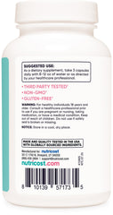 Gluten Free, Non-GMO, and third-party tested icons on packaging