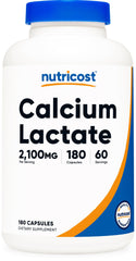 Nutricost Calcium Lactate bottle with 180 capsules