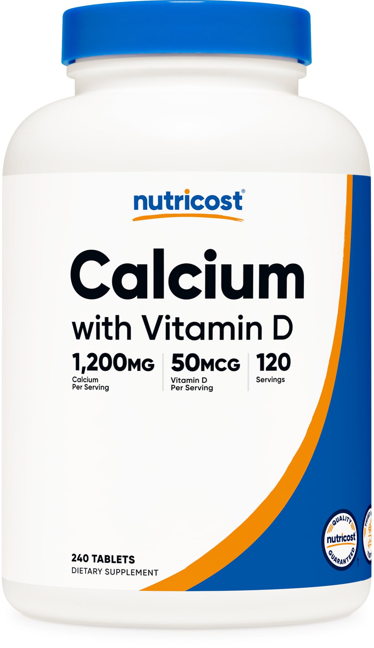 Nutricost Calcium with Vitamin D bottle label