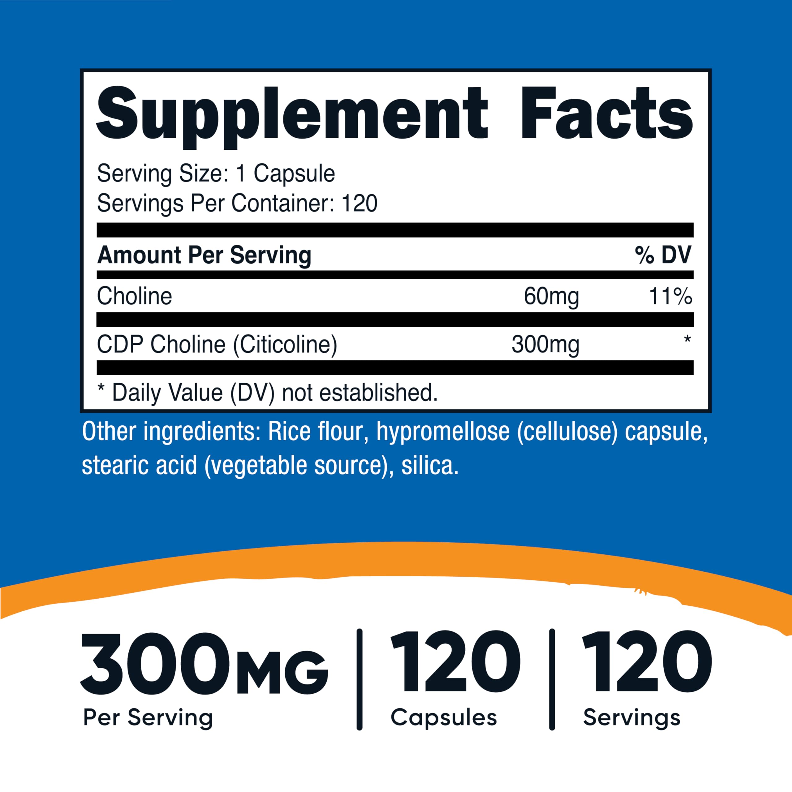Close-up of CDP Choline vegetarian capsule