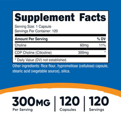 Close-up of CDP Choline vegetarian capsule