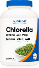Nutricost Chlorella capsules bottle with 240 capsules