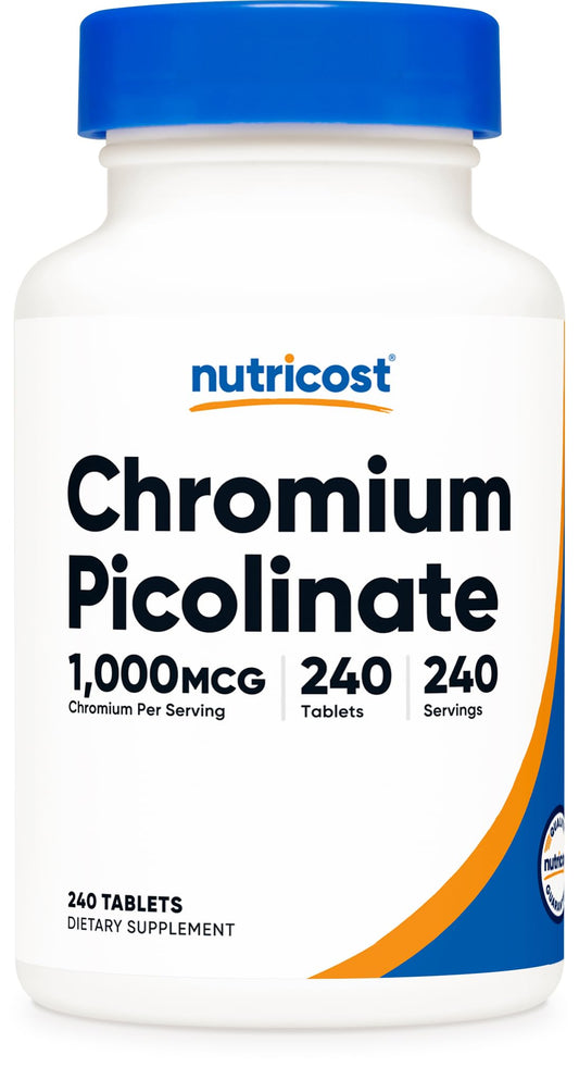 Nutricost Chromium 1000mcg bottle label