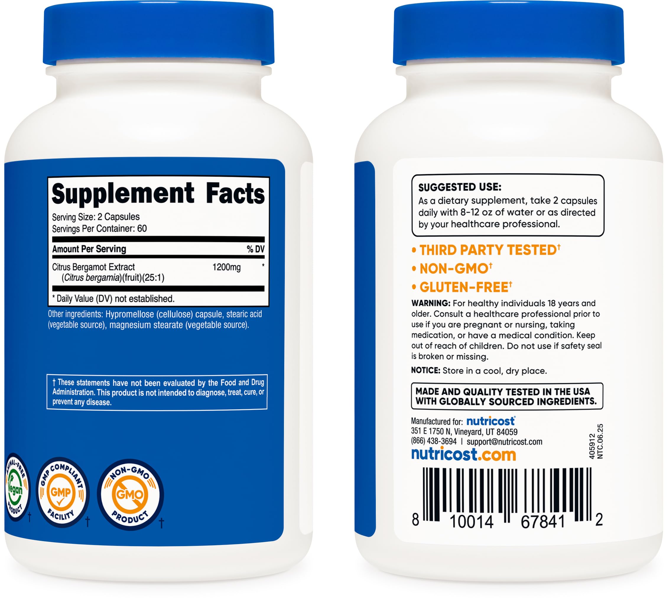 Graphic illustrating 25:1 Citrus Bergamot extract potency