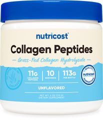Nutricost Collagen Peptides Powder 4 oz Unflavored – Type I & III