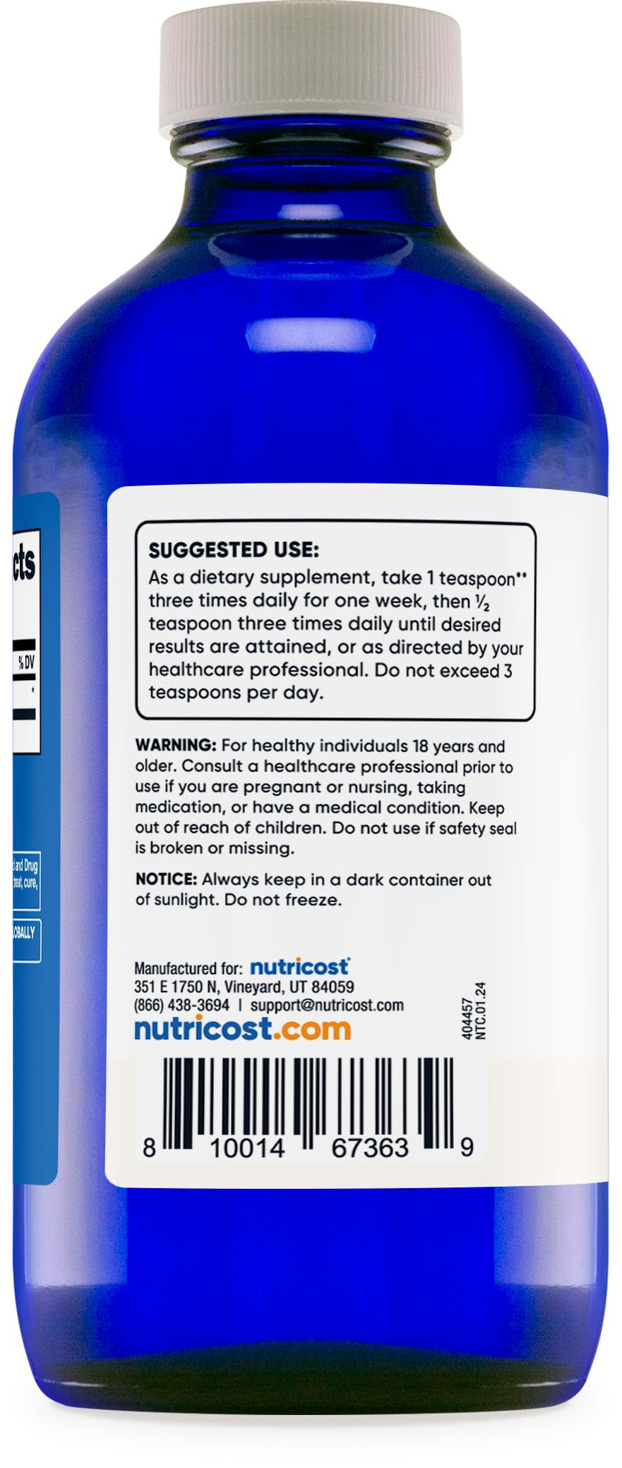 Packaging image of Nutricost Colloidal Silver bottle
