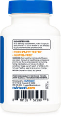 Supplement facts label for Nutricost Copper Glycinate Capsules