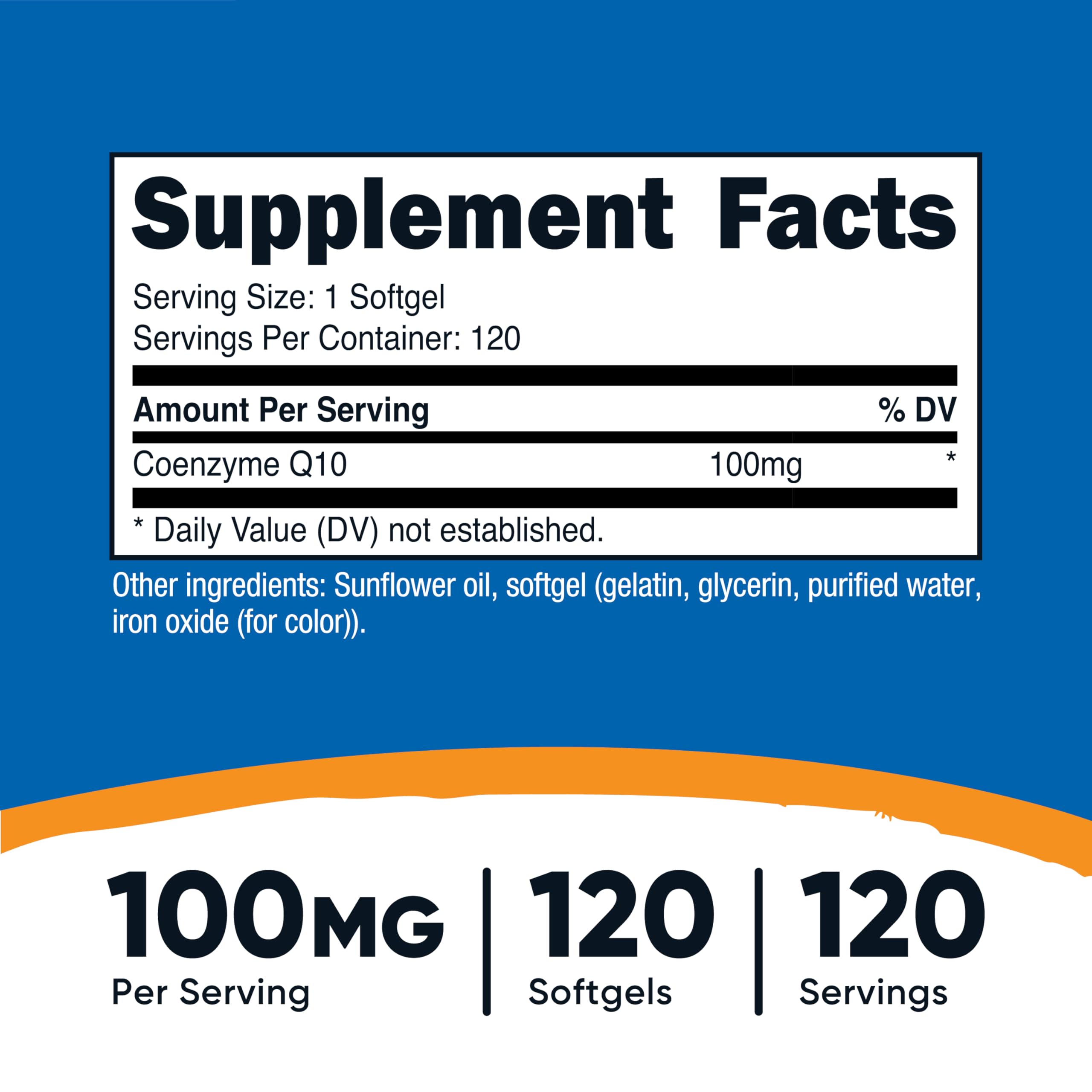 Nutricost CoQ10 bottle on a clean surface