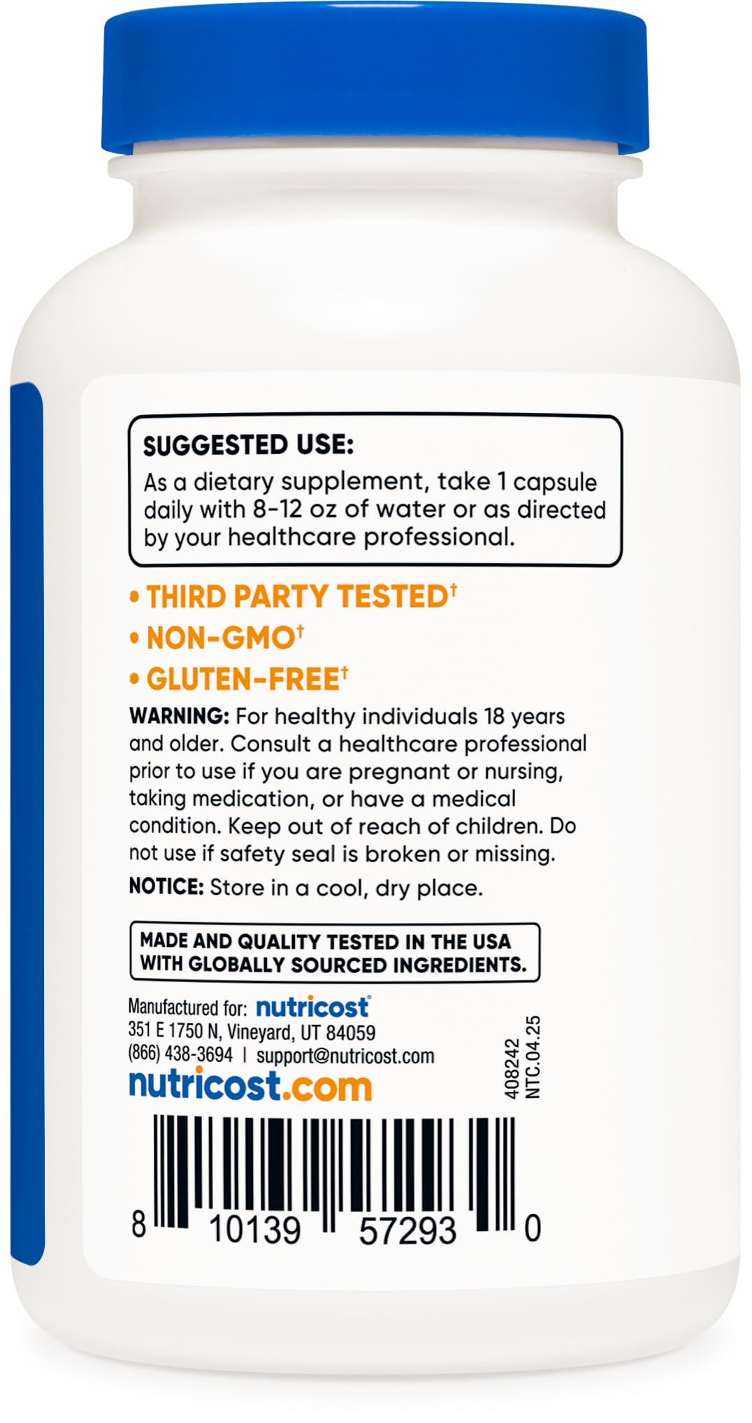 120 capsules per bottle shown in bottle