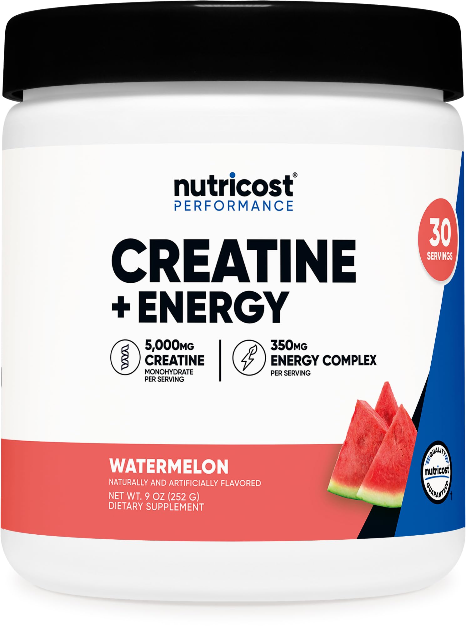 Nutricost Creatine + Energy Watermelon flavor bottle