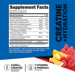 Product label for Nutricost Creatine Monohydrate Fruit Punch