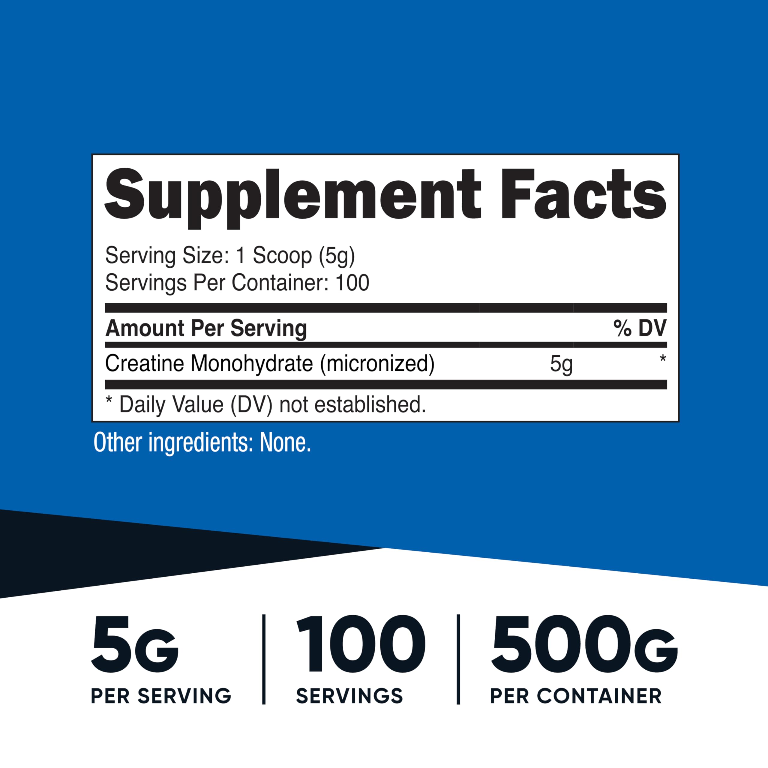 Nutricost Creatine Monohydrate Micronized 500g bottle
