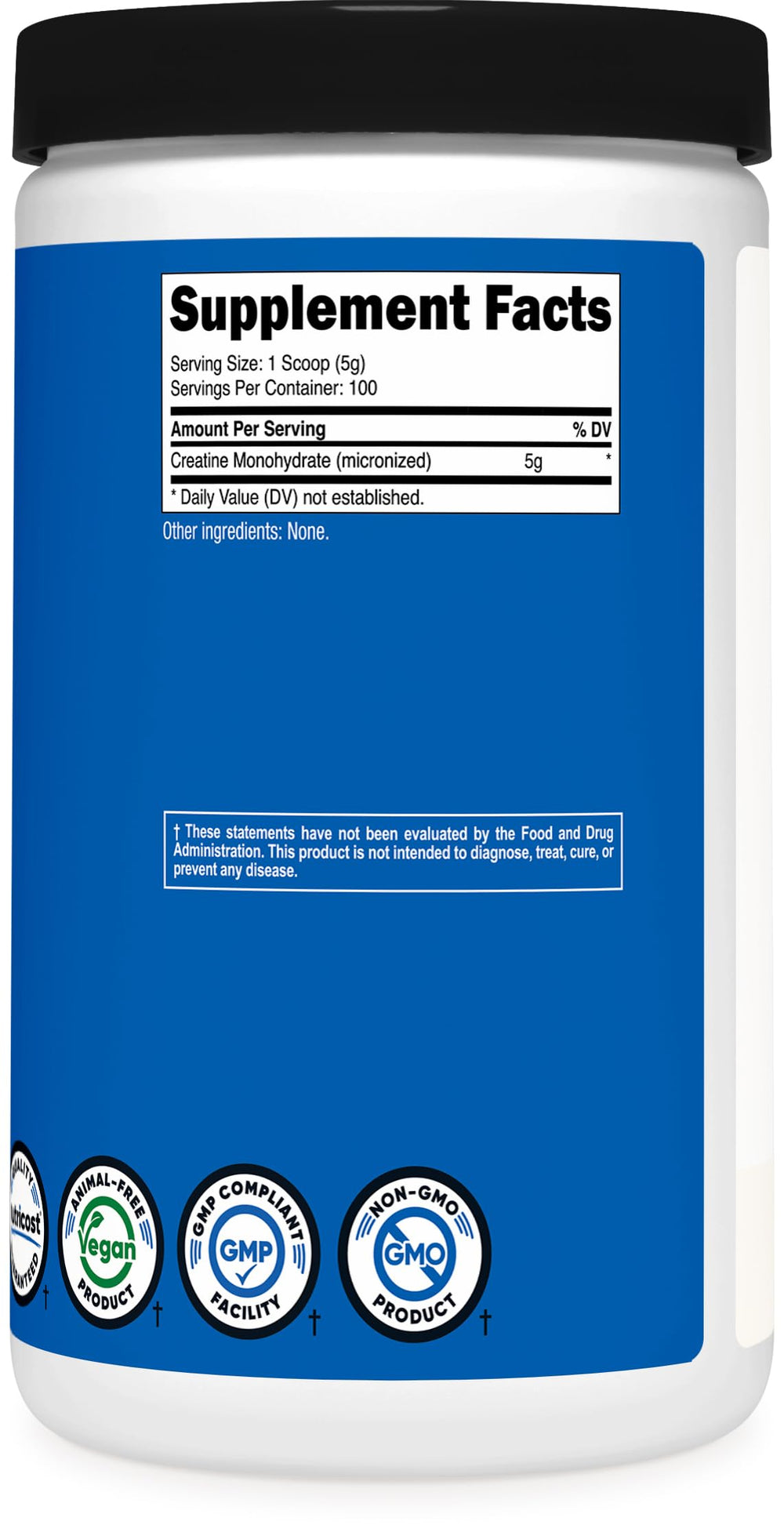 Close-up of scoop and powder for Nutricost Creatine Monohydrate Micronized