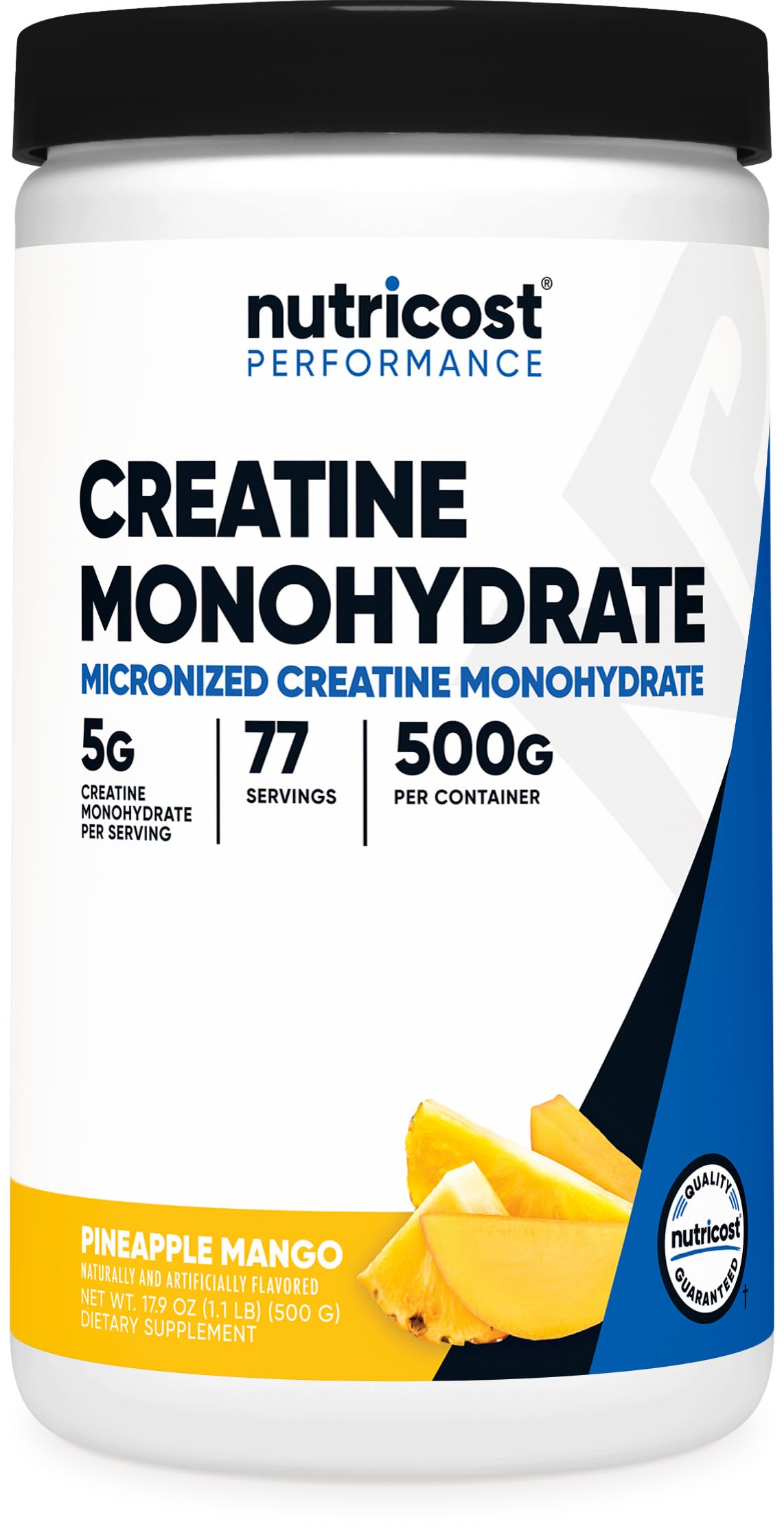 Nutricost Creatine Monohydrate Pineapple Mango 500g – front label