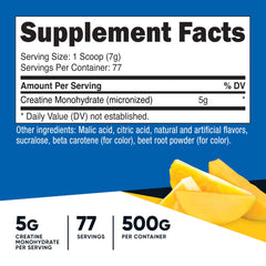 Serving scoop of Nutricost Creatine Monohydrate Pineapple Mango (500g)