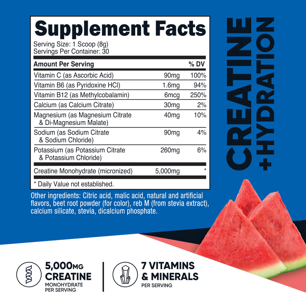 Nutricost Creatine Monohydrate Watermelon flavored packaging