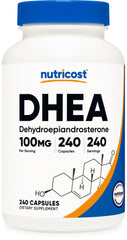 Nutricost DHEA 100mg bottle - front view