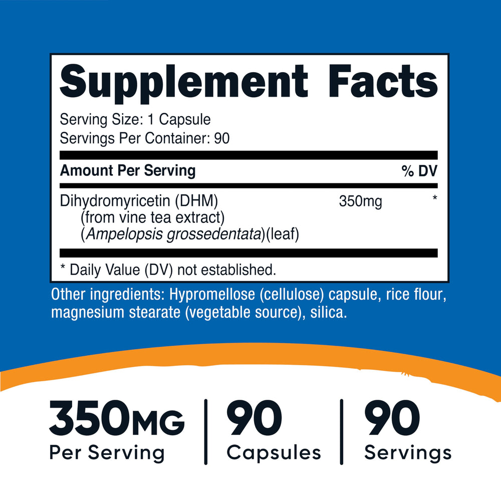 Nutricost DHM capsules packshot showing bottle and label