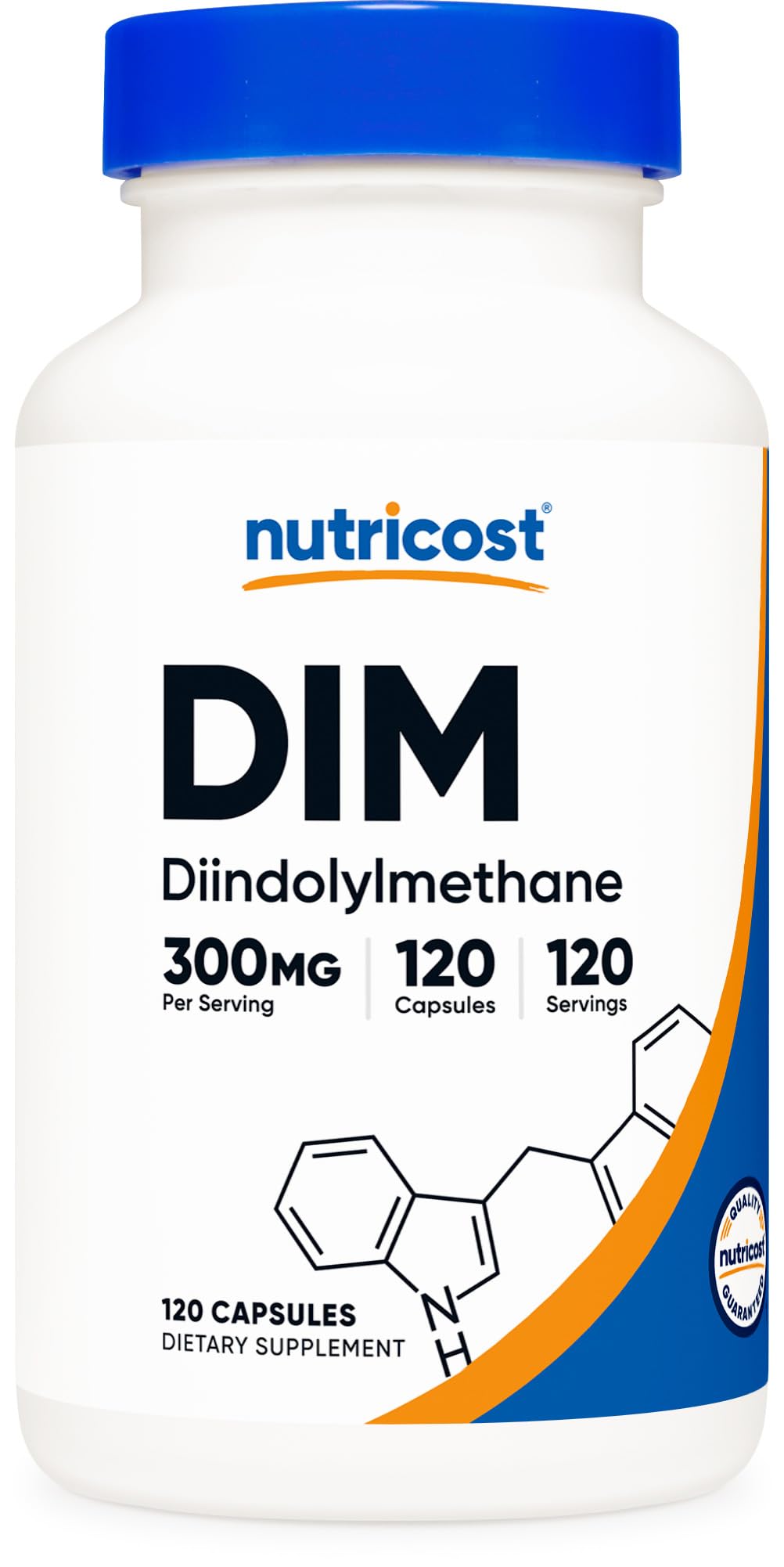 Nutricost DIM + BioPerine bottle on white background