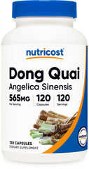 Nutricost Dong Quai 565mg bottle with 120 vegetarian capsules
