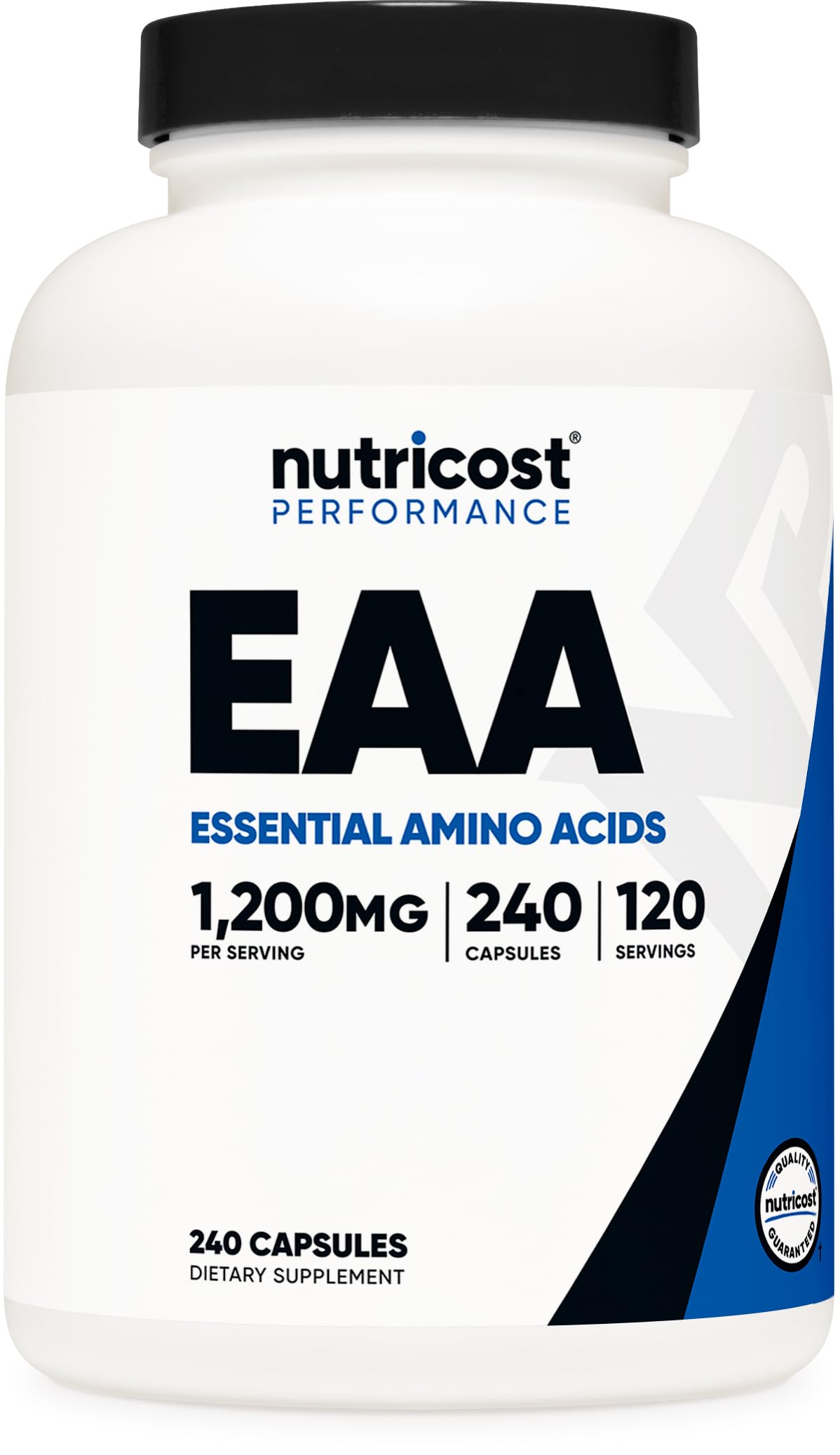 Nutricost EAA 1200mg bottle with 240 capsules