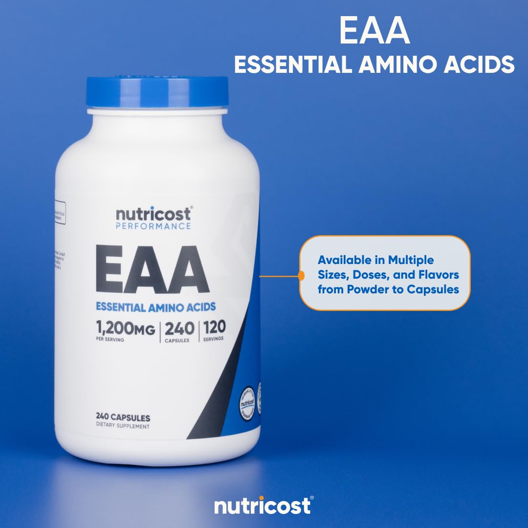 Nutricost EAA ingredients panel