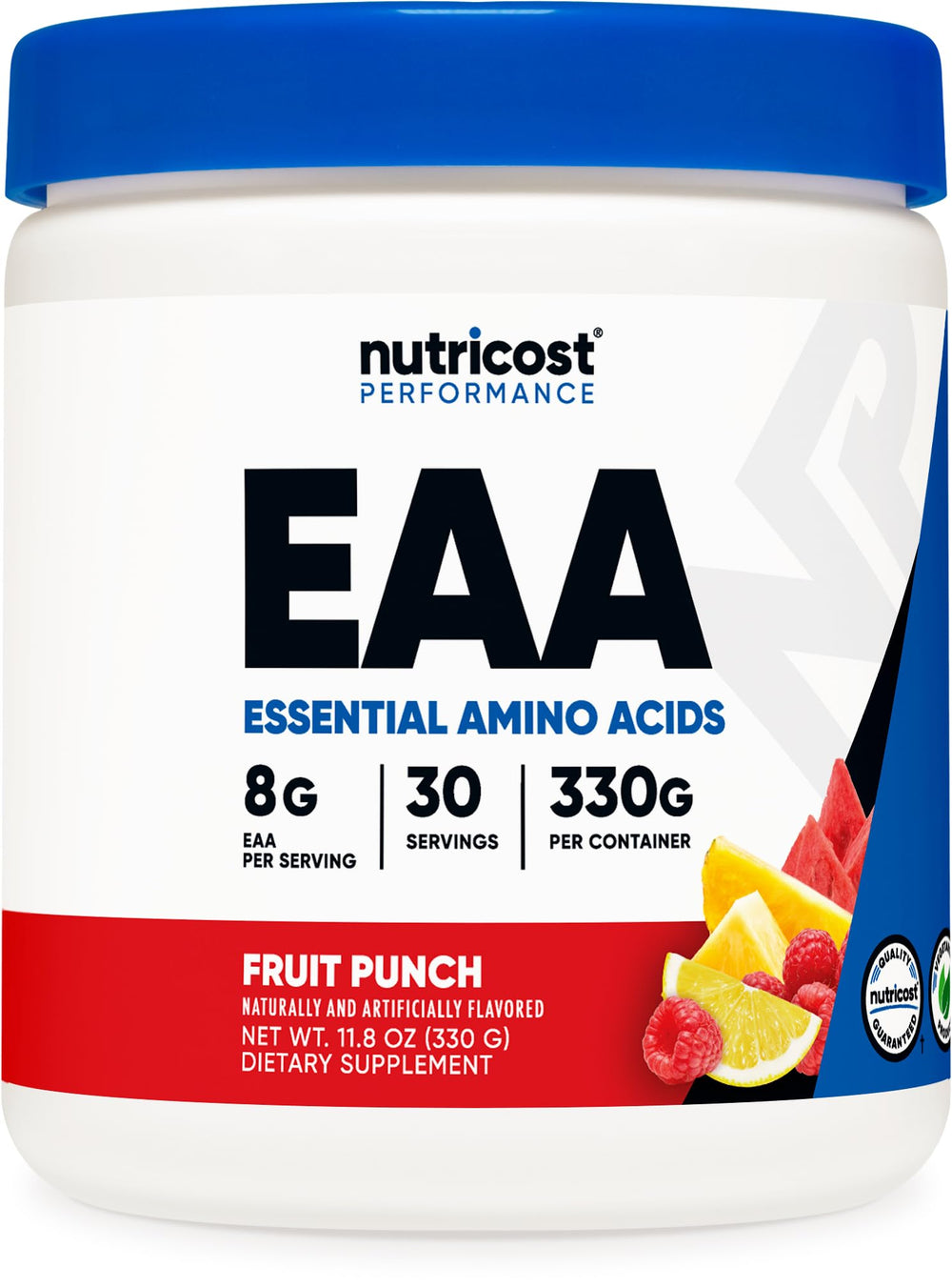 Nutricost EAA Powder Fruit Punch canister front view