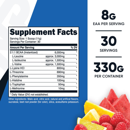 Nutricost EAA Powder Fruit Punch label close-up